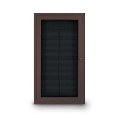 United Visual Products Outdoor Enclosed Combo Board, 72"x36", Satin Frame/Grey & Keylime UVCB7236OD-GREY-KEYLIME